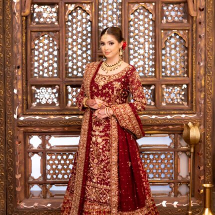 Farshi Bridal in red